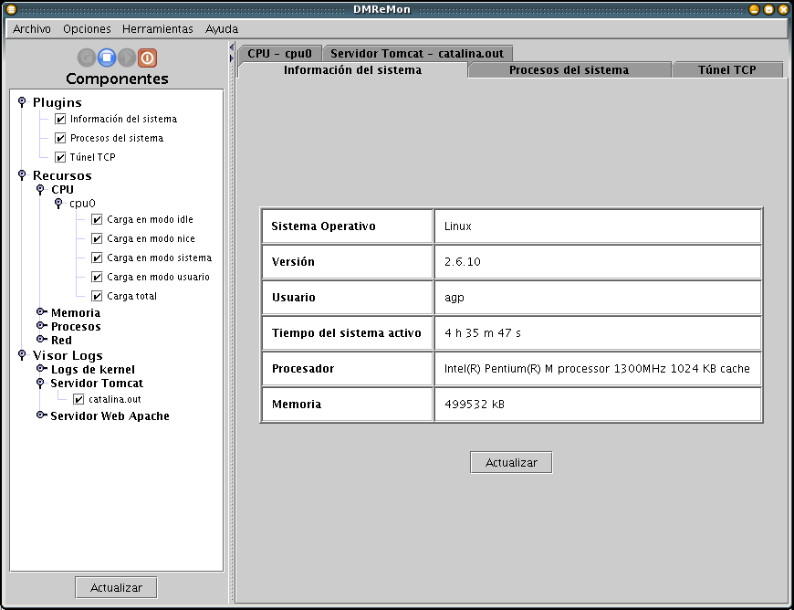 DMReMon: Plugin "Informacin del sistema"