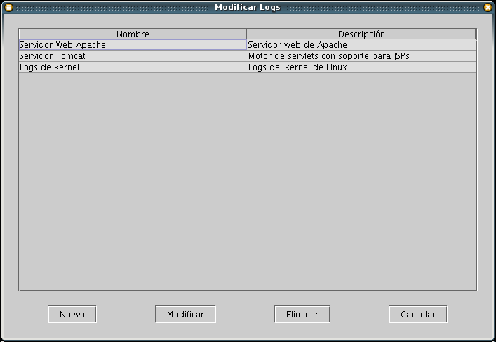 DMReMon: Modificacin del tipo de componentes "Logs"