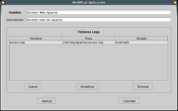 DMReMon: Modificacin de una aplicacin de la que se visualizan logs